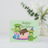 ハッピーバースデー　ちびドラゴン ポストカード (スタンド正面)