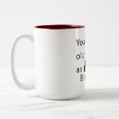 …ハッピーバースデー|のおもしろいなウンチのemojiとして古いです ツートーンマグカップ (左)