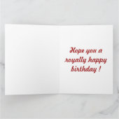 "ハッピーバースデー"のかわいらしプリンセス カード (内部)
