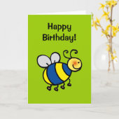 ハッピーバースデー(のまわりに) カード (黄色い花)