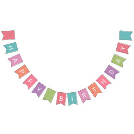 "ハッピーバースデー"のパーティーの旗布の旗 バンティングフラッグ
