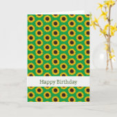 ハッピーバースデー(ひまわり) カード (黄色い花)