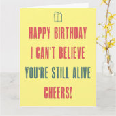 ハッピーバースデー!まだ生信じきているわけにはいかない カード (黄色い花)