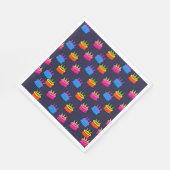 ハッピーバースデー、ろうそく付きのケーキ、 スタンダードランチョンナプキン (角)