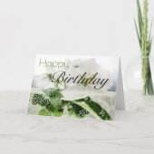 "ハッピーバースデー"アップル花のウォーターカード カード (正面)