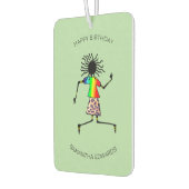 ハッピーバースデー・アフリカアートかわいいハッピーダンサー カーエアーフレッシュナー (左)