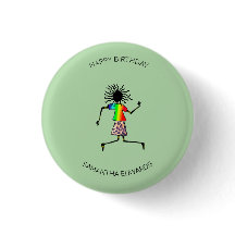 ハッピーバースデー・アフリカアートかわいいハッピーダンサー