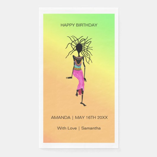 ハッピーバースデー、アフリカアートウーマン・ウォリアー (正面)