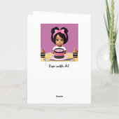 ハッピーバースデー |アフリカ系アメリカ人の子供 カード (裏面)