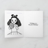 ハッピーバースデー |アフリカ系アメリカ人の子供 カード (内部)