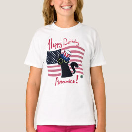 ハッピーバースデー、アミャオウィカ・パトリオティックキットカット Tシャツ