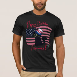 ハッピーバースデー、アミャオウィカ・パトリオティックキットカット Tシャツ