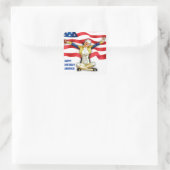 ハッピーバースデー、アメリカ。レトロのピンアップ スクエアシール (バッグ)