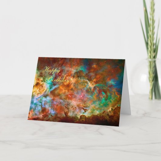 ハッピーバースデー – アルゴナビスのカリナ星雲 カード (正面)