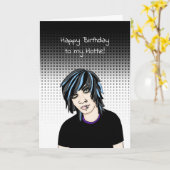 ハッピーバースデー | アーポップ・アートのト| 気のあるそぶりをした カード (黄色い花)