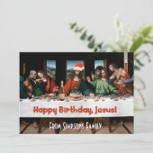 ハッピーバースデー、イエス・キリスト! おもしろいなクリスマスの招待状 招待状 (スタンド正面)