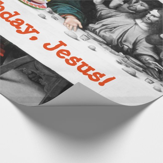 ハッピーバースデー、イエス・キリスト! おもしろいなクリスマス ラッピングペーパー (角)