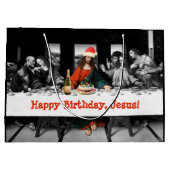ハッピーバースデー、イエス・キリスト! おもしろいなクリスマス ラージペーパーバッグ (裏面)