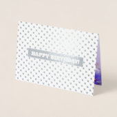 ハッピーバースデー。ウォーターカラーフローララグジュアリー 箔カード (正面)