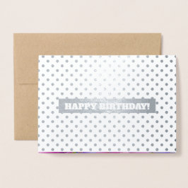 ハッピーバースデー。ウォーターカラーフローララグジュアリー 箔カード