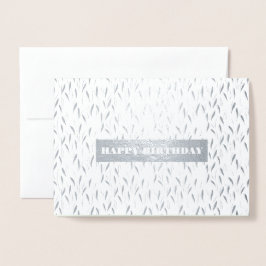 ハッピーバースデー。ウォーターカラーボタニカルラグジュアリー 箔カード