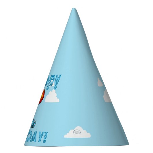 ハッピーバースデー!エイジオポッサムと赤のバルーンを追加する パーティーハット (右)