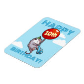 ハッピーバースデー!エイジオポッサムと赤のバルーンを追加する マグネット (左側)