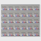 ハッピーバースデー、エレキギター ラッピングペーパー (フラット)