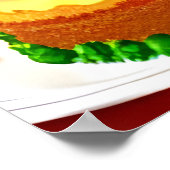 ハッピーバースデー、オウム、ケーキバルーン | AI Art ポスター (角)