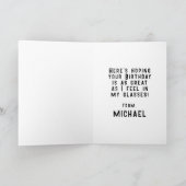 ハッピーバースデー |オレンジボストンテリア カード (内部)