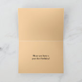 ハッピーバースデー、オレンジ虎猫キッテンインベッド カード (内部)