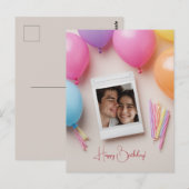 ハッピーバースデー オーダーメイド ポロライド ポストカード (正面/裏面)