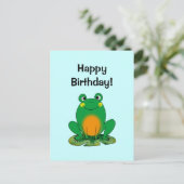 ハッピーバースデー!(カエル) ポストカード (スタンド正面)