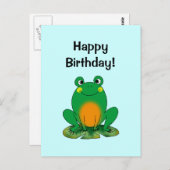 ハッピーバースデー!(カエル) ポストカード (正面/裏面)
