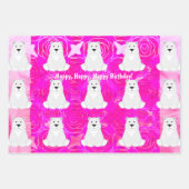 ハッピーバースデー!カスタマイズ可能な名前 ラッピングペーパーシート (正面3)