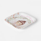 ハッピーバースデー、カスタマイズ可能な文字 ペーパープレート (傾斜あり)