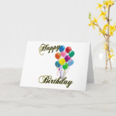 ハッピーバースデー-カスタマイズ誕生日カード カード (黄色い花)