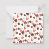 ハッピーバースデー カスタマイズ | |カップケーキとスイーツ ノートカード (裏面)