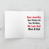 ハッピーバースデー カスタマイズ グリーティングカード (内部)