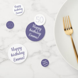 ハッピーバースデー-カスタムパーソナライズされた赤と白C コンフェッティ