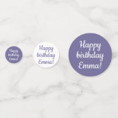 ハッピーバースデー-カスタムパーソナライズされた赤と白C コンフェッティ (正面)