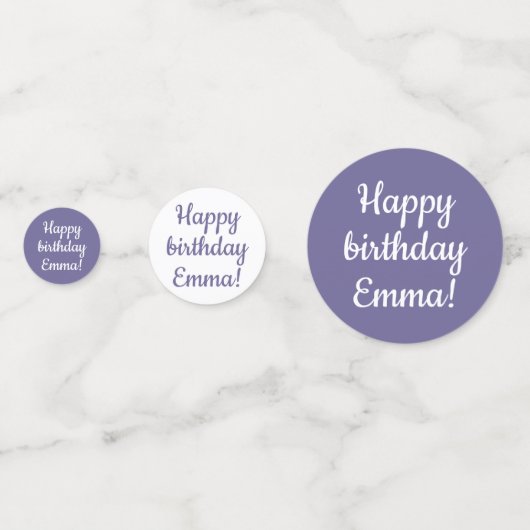 ハッピーバースデー-カスタムパーソナライズされた赤と白C コンフェッティ (正面)