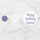 ハッピーバースデー-カスタムパーソナライズされた赤と白C コンフェッティ (裏面)