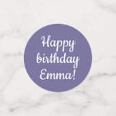 ハッピーバースデー-カスタムパーソナライズされた赤と白C コンフェッティ (スモール正面)