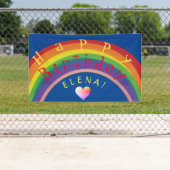 「ハッピーバースデー!」カスタムレインボーバナー 横断幕 (インサイチュ)