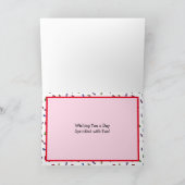 ハッピーバースデー、カップケーキと散水パン カード (内部)