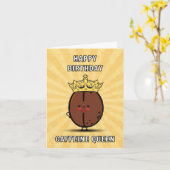 ハッピーバースデー・カフェイン・クイーン！ カード (黄色い花)