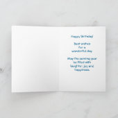 ハッピーバースデー-カラフルではっきりしたで抽象的な絵画 カード (内部)