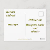 ハッピーバースデー、カラフルパーチにオウム ポストカード (裏面)