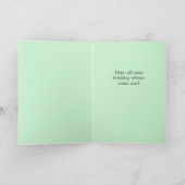 ハッピーバースデー カラフル プリティ フローラル ファン ボーホー カード (内部)